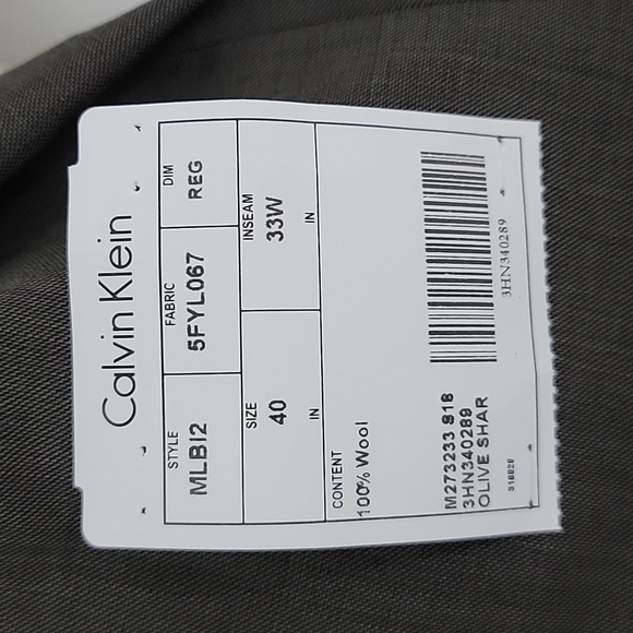 NWT Men's Calvin Klein X-Fit Suit, 40R, 33W. New with tags! - Picture 4 of 12